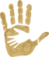Medimanus Logo Hand 3 gold ohne schrift